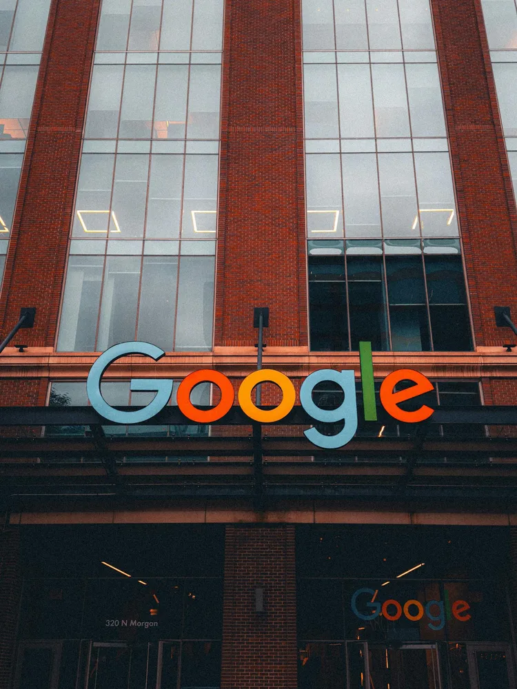 Google office building signage representing where review takedown decisions are made