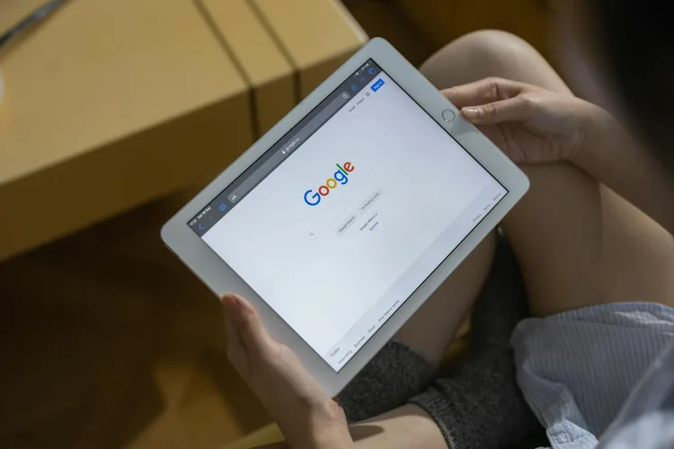 Tablet displaying Google search, the starting point for most customers researching local businesses